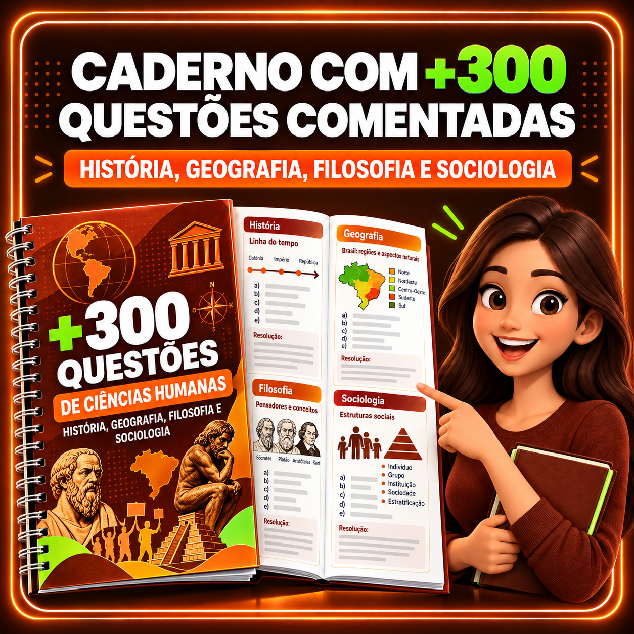 Bônus 1 - Caderno com 100 Atividades Comentadas Humanas Comentadas